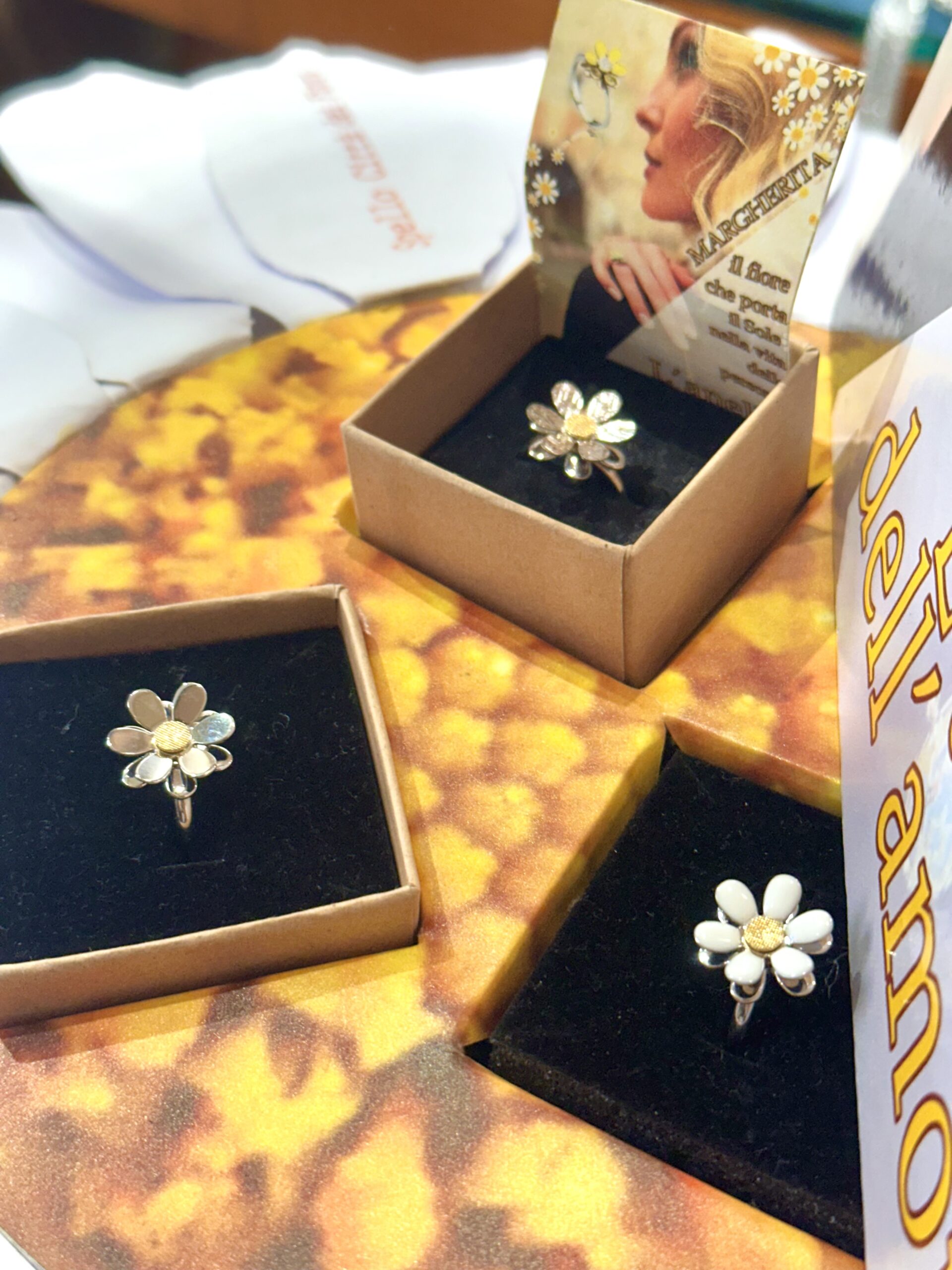 anello margherita argento